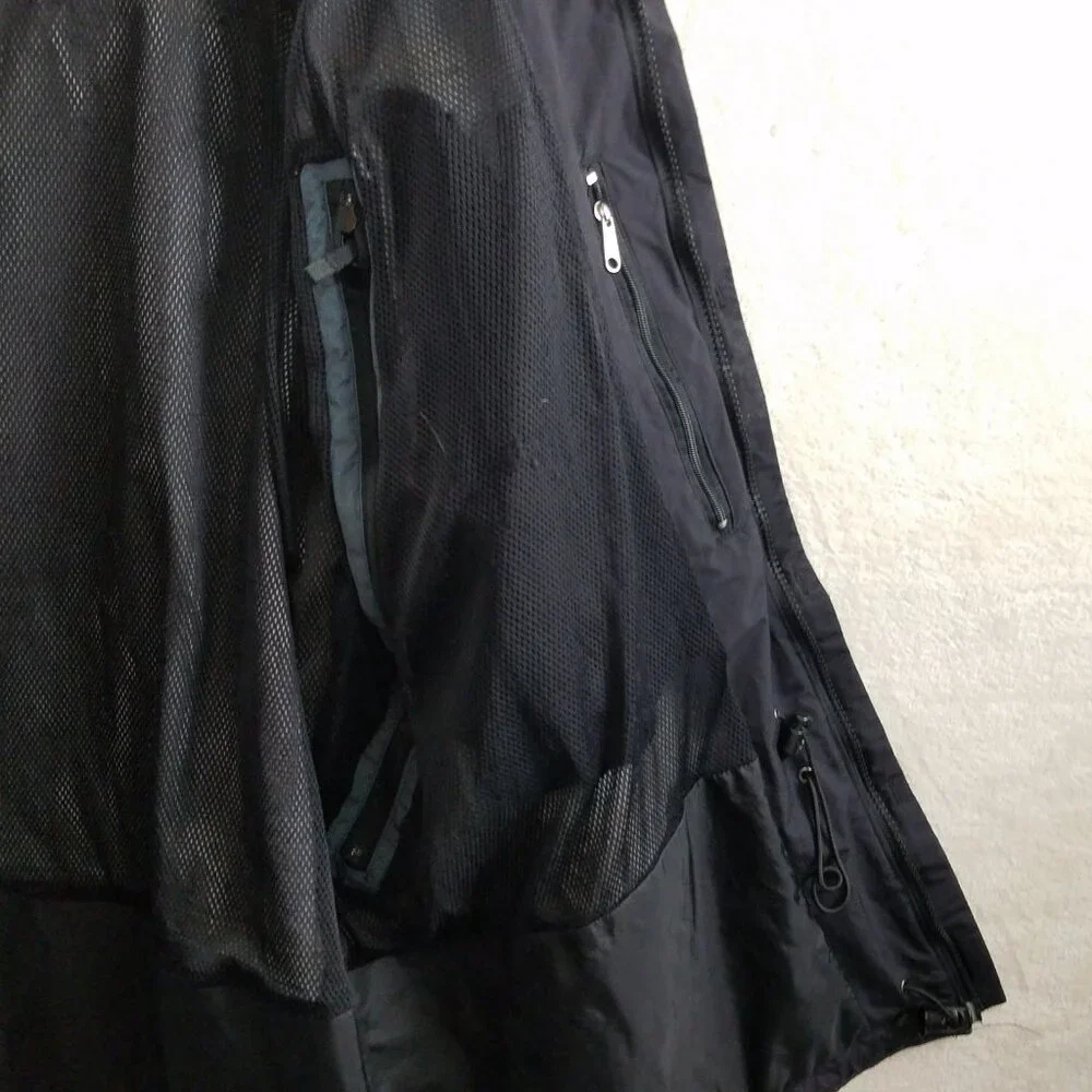REI Co-op Rain Jacket Mens‎ XL Blue/black REI Elements Hooded Multi pocket